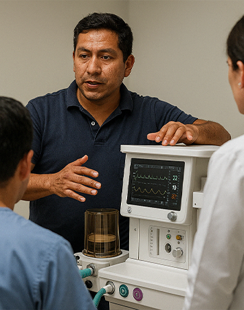 capacitaciones técnicas de equipos médicos